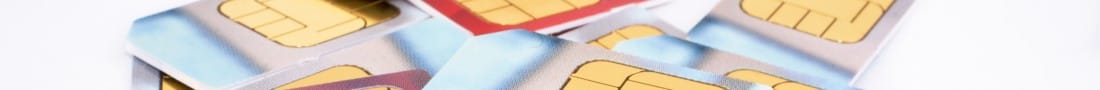 Stack of free mobile SIM cards