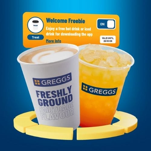 Free Hot or Iced Drink from Greggs