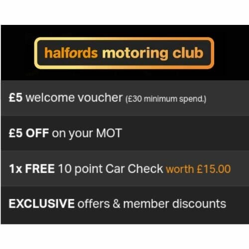 Free Halfords Voucher Worth £5