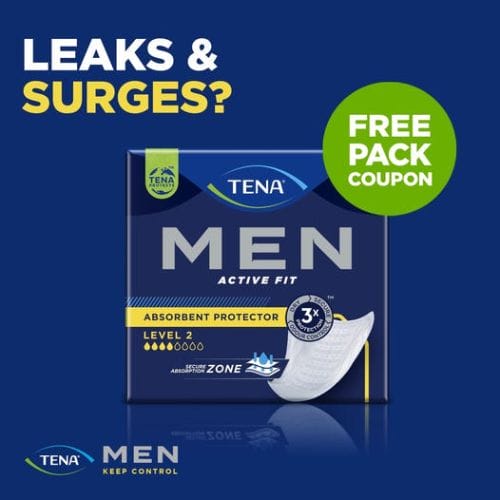 Free Pack of TENA Men Pads | WOW Freebies