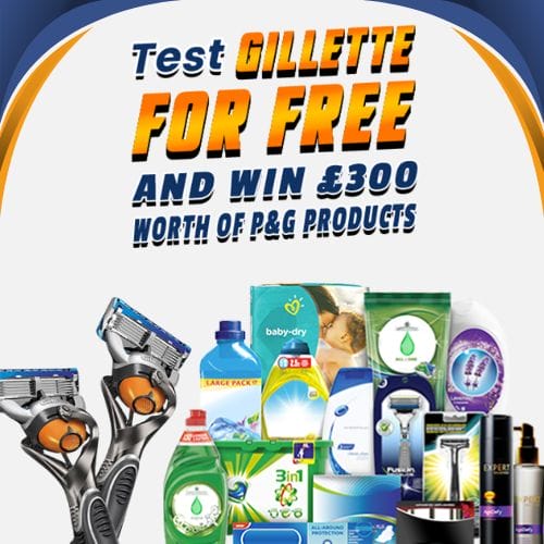 Free Gillette Razors & Win £300 Worth of Stuff