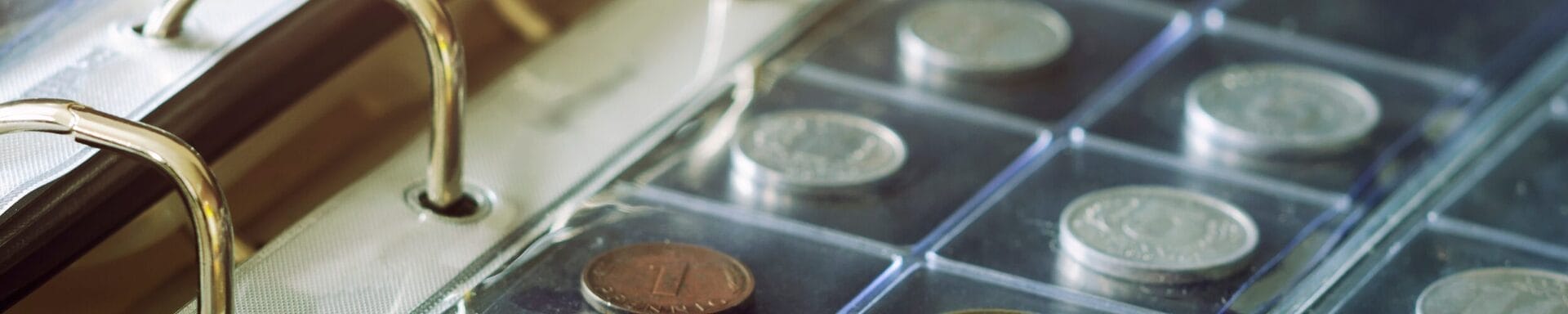 Collectible coins in a binder